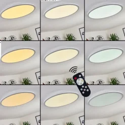 hofstein Panneau LED Sani Blanc, 1 lumière, Télécommandes