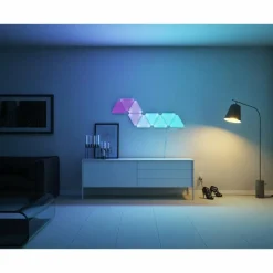 Luminaires nanoleaf Panneau mural Nanoleaf - Pack de 3 LED Blanc, 1 lumière, Télécommandes, Changeur de couleurs