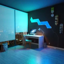 Luminaires nanoleaf Panneau mural Nanoleaf - Pack de 3 LED Blanc, 1 lumière, Télécommandes, Changeur de couleurs