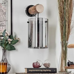 hofstein Parane Applique murale Écru, Noir, 1 lumière