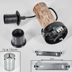 hofstein Parane Applique murale Écru, Noir, 1 lumière