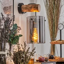 hofstein Parane Applique murale Écru, Noir, 1 lumière