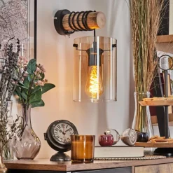 hofstein Parane Applique murale Écru, Noir, 1 lumière