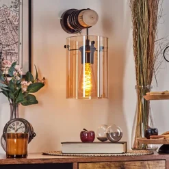 hofstein Parane Applique murale Écru, Noir, 1 lumière