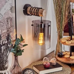 hofstein Parane Applique murale Écru, Noir, 1 lumière