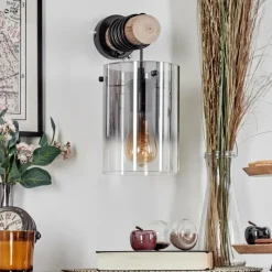 hofstein Parane Applique murale Écru, Noir, 1 lumière