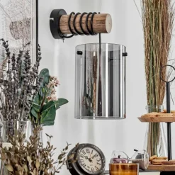 hofstein Parane Applique murale Écru, Noir, 1 lumière