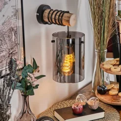 hofstein Parane Applique murale Écru, Noir, 1 lumière