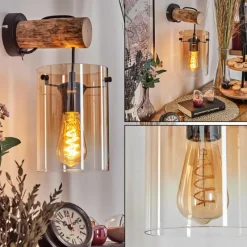 hofstein Parane Applique murale, Spot mural Écru, Noir, 1 lumière