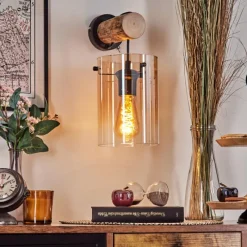 hofstein Parane Applique murale, Spot mural Écru, Noir, 1 lumière