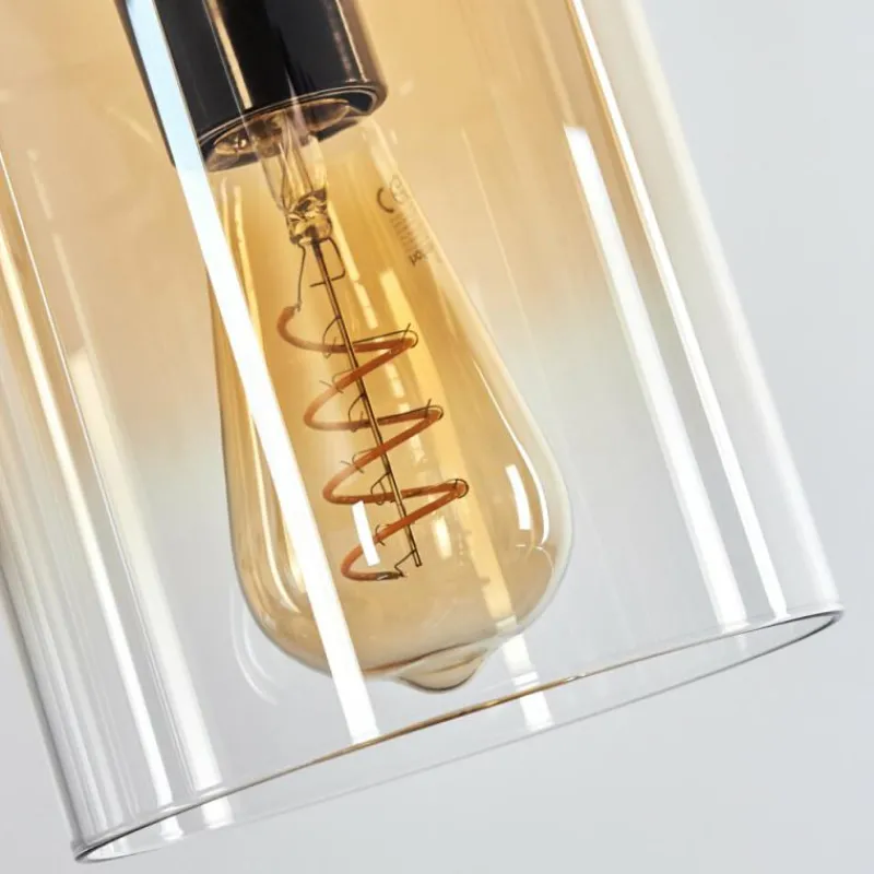 hofstein Parane Suspension Ambre, Clair, 4 lumières