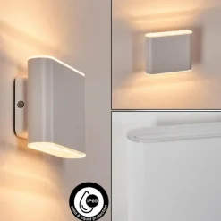 hofstein Paranhas Lampe murale d´extérieur, Luminaire de salle de bain, Luminaire Up & Down, Applique murale Blanc, 1 lumière