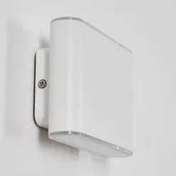 hofstein Paranhas Lampe murale d´extérieur, Luminaire de salle de bain, Luminaire Up & Down, Applique murale Blanc, 1 lumière