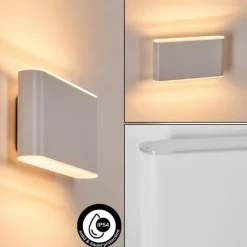 hofstein Paranhas Lampe murale d´extérieur, Luminaire de salle de bain, Luminaire Up & Down, Applique murale Blanc, 1 lumière