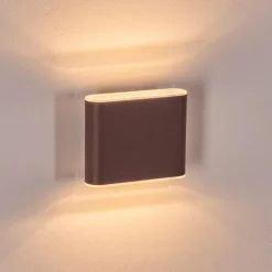 hofstein Paranhas Lampe murale d´extérieur, Luminaire de salle de bain, Luminaire Up & Down, Applique murale Rouille, 1 lumière