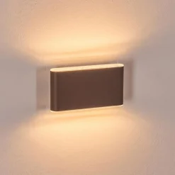 hofstein Paranhas Lampe murale d´extérieur, Luminaire de salle de bain, Luminaire Up & Down, Applique murale Rouille, 1 lumière