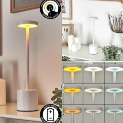 hofstein Parel Lampe à poser LED Blanc, 1 lumière