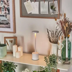 hofstein Parel Lampe à poser LED Blanc, 1 lumière