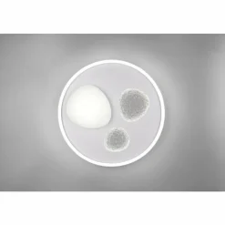 Luminaires Trio Pebble Plafonnier LED Blanc, 1 lumière, Télécommandes* Éclairage Led