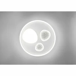 Luminaires Trio Pebble Plafonnier LED Blanc, 1 lumière, Télécommandes* Éclairage Led