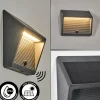 hofstein Pedreiras Lampe murale d´extérieur, Lampe solaire, Applique murale LED Anthracite, 1 lumière, Détecteur de mouvement
