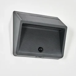 hofstein Pedreiras Lampe murale d´extérieur, Lampe solaire, Applique murale LED Anthracite, 1 lumière, Détecteur de mouvement