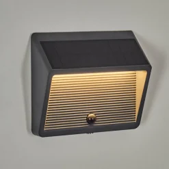 hofstein Pedreiras Lampe murale d´extérieur, Lampe solaire, Applique murale LED Anthracite, 1 lumière, Détecteur de mouvement