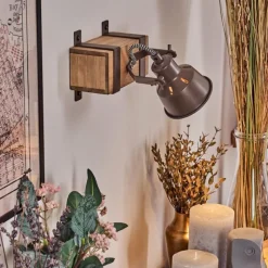 Lampes Industrielles-hofstein Pehefito Applique murale, Spot mural Gris, Écru, 1 lumière