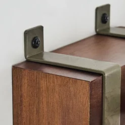 Lampes Industrielles-hofstein Pehefito Plafonnier Brun foncé, Gris, Vert, 1 lumière