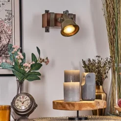 Lampes Industrielles-hofstein Pehefito Plafonnier Brun foncé, Gris, Vert, 1 lumière