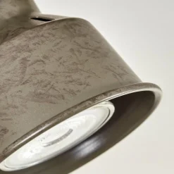 Lampes Industrielles-hofstein Pehefito Plafonnier Brun foncé, Gris, Vert, 2 lumières