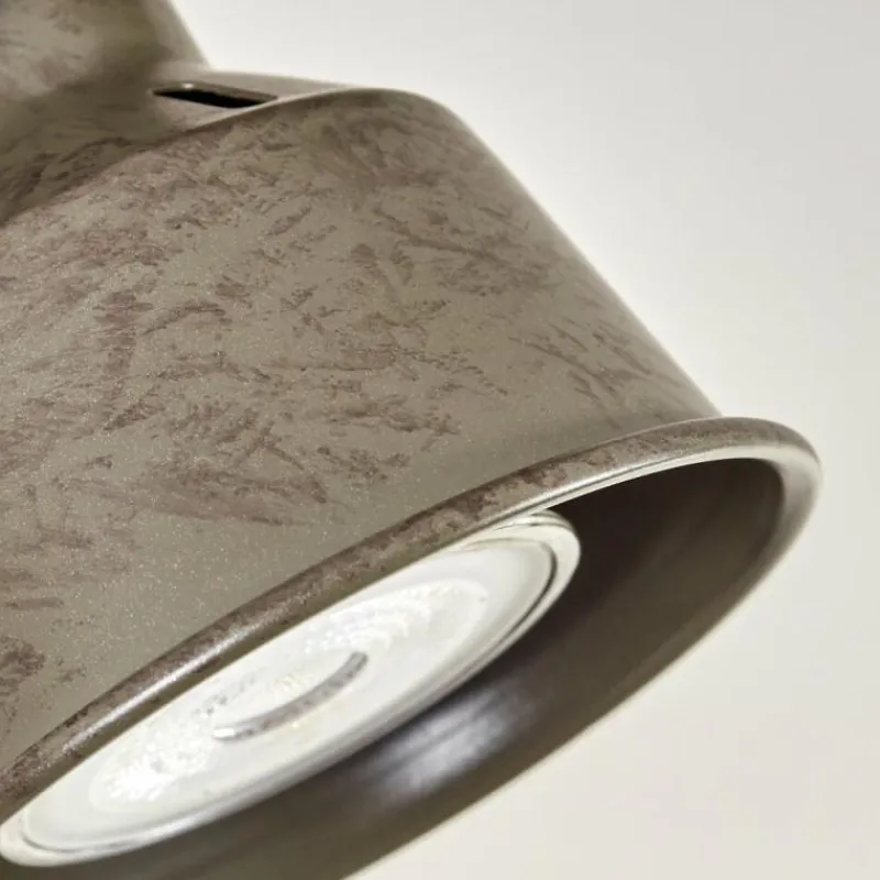 Lampes Industrielles-hofstein Pehefito Plafonnier Brun foncé, Gris, Vert, 2 lumières