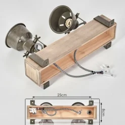 Lampes Industrielles-hofstein Pehefito Plafonnier Gris, Vert, Écru, 2 lumières