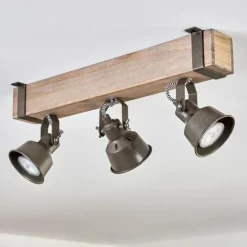 Lampes Industrielles-hofstein Pehefito Plafonnier Gris, Vert, Écru, 3 lumières