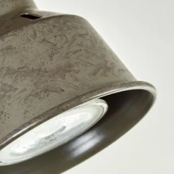 Lampes Industrielles-hofstein Pehefito Plafonnier Gris, Vert, Écru, 1 lumière