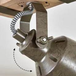 Lampes Industrielles-hofstein Pehefito Plafonnier Gris, Vert, Écru, 1 lumière