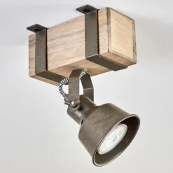 Lampes Industrielles-hofstein Pehefito Plafonnier Gris, Vert, Écru, 1 lumière