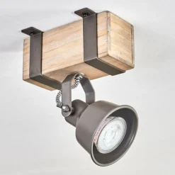 Lampes Industrielles-hofstein Pehefito Plafonnier, Spot de plafond Gris, Écru, 1 lumière