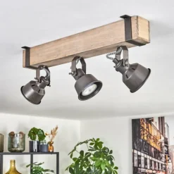 Lampes Industrielles-hofstein Pehefito Plafonnier, Spot de plafond Gris, Écru, 3 lumières