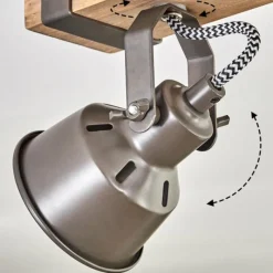 Lampes Industrielles-hofstein Pehefito Plafonnier, Spot de plafond Gris, Écru, 4 lumières