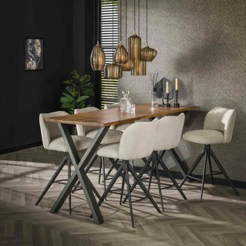 hofstein Pendelleuchte Suspension Anthracite, 7 lumières