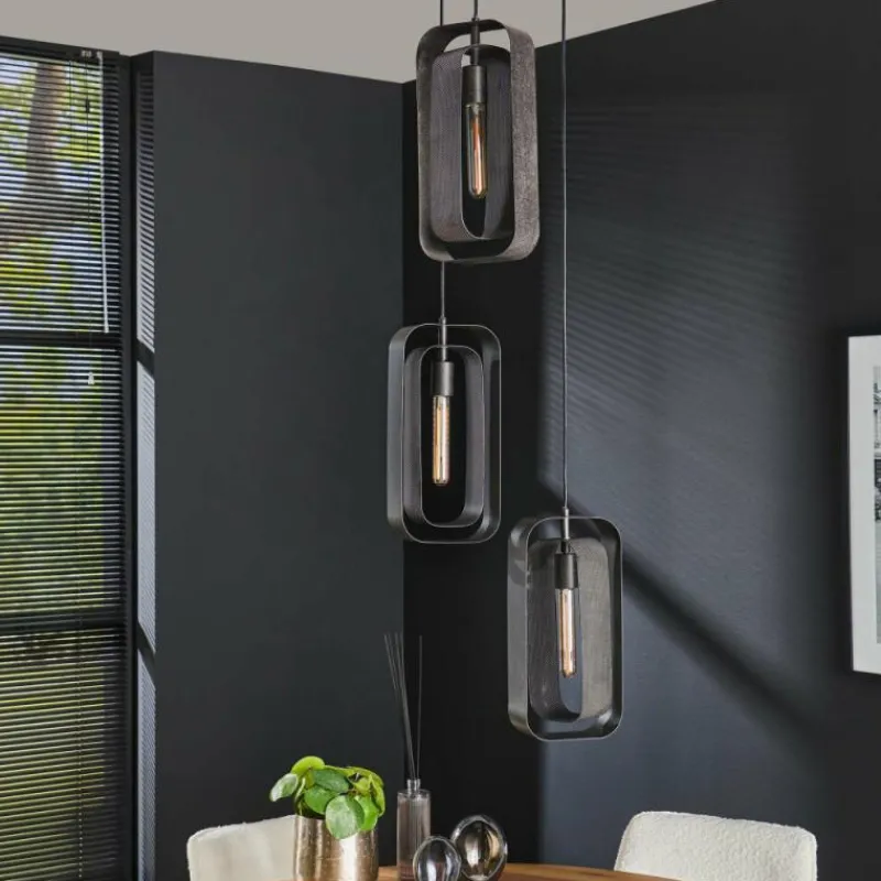hofstein Pendelleuchte Suspension Anthracite, 3 lumières* Suspensions