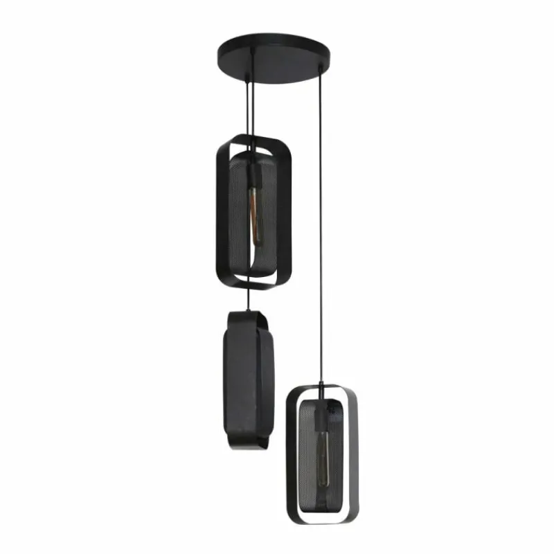 hofstein Pendelleuchte Suspension Anthracite, 3 lumières* Suspensions