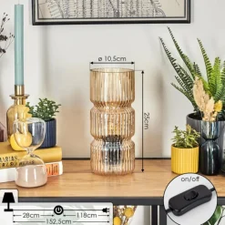 hofstein Penteado Lampe à poser Noir, 1 lumière