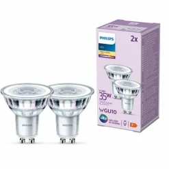 Luminaires Philips Philips Classic Lot de 2 LED GU10 3,5 watt 2700 kelvin 255 lumen