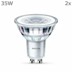 Luminaires Philips Philips Classic Lot de 2 LED GU10 3,5 watt 2700 kelvin 255 lumen