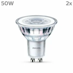 Luminaires Philips Philips Classic Lot de 2 LED GU10 4,6 watt 2700 kelvin 355 lumen