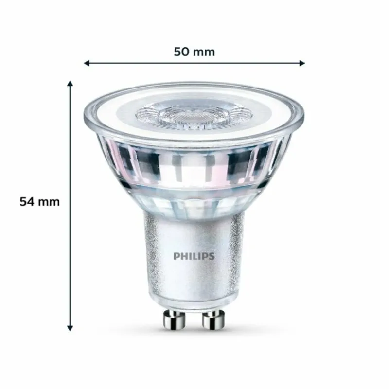 Luminaires Philips Philips Classic Lot de 2 LED GU10 4,6 watt 2700 kelvin 355 lumen