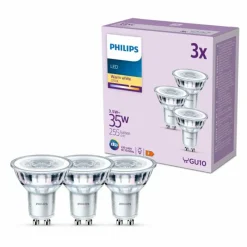Luminaires Philips Philips Classic Lot de 3 LED GU10 3,5 watt 2700 kelvin 255 lumen