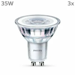 Luminaires Philips Philips Classic Lot de 3 LED GU10 3,5 watt 2700 kelvin 255 lumen